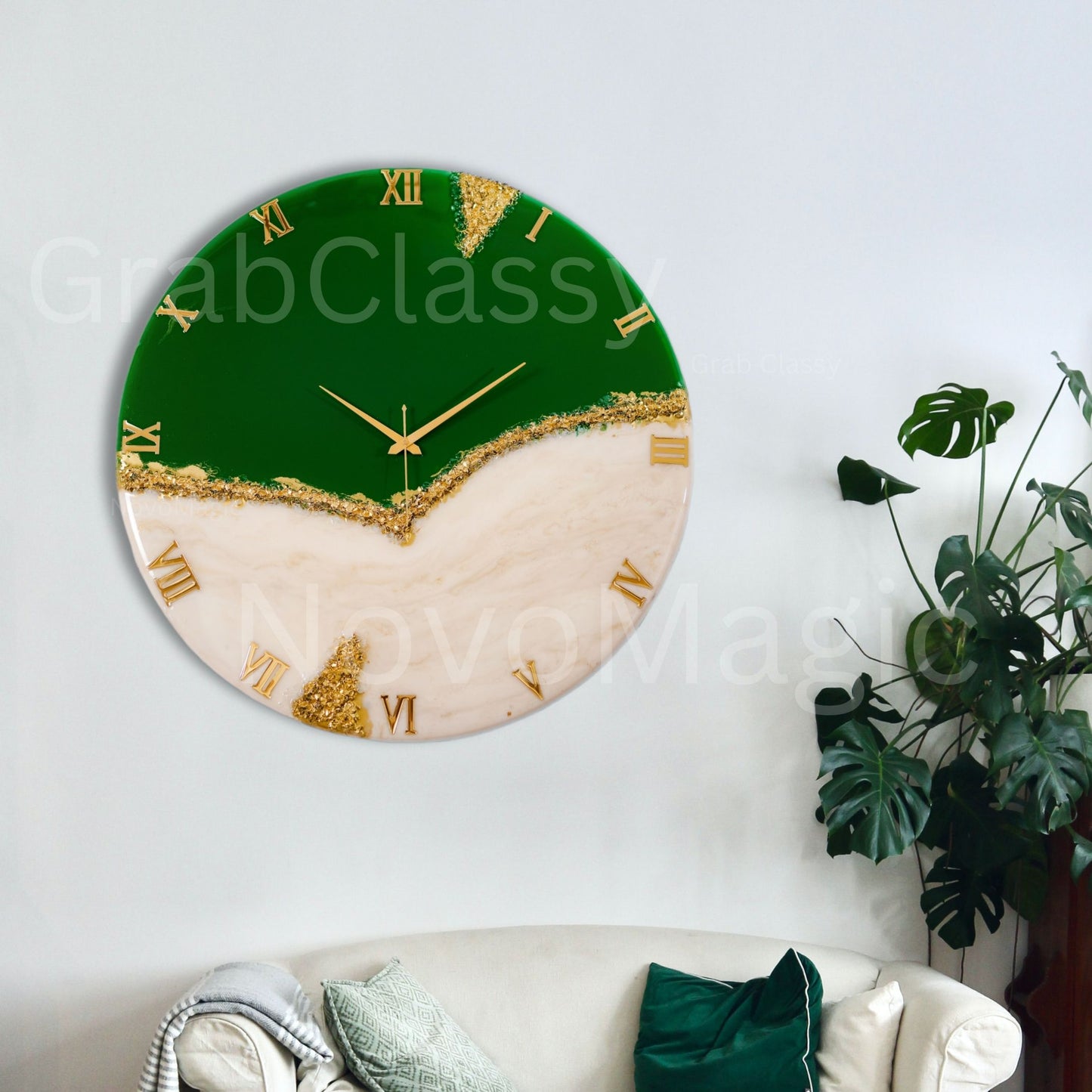 Green Peak Large Silent Clock