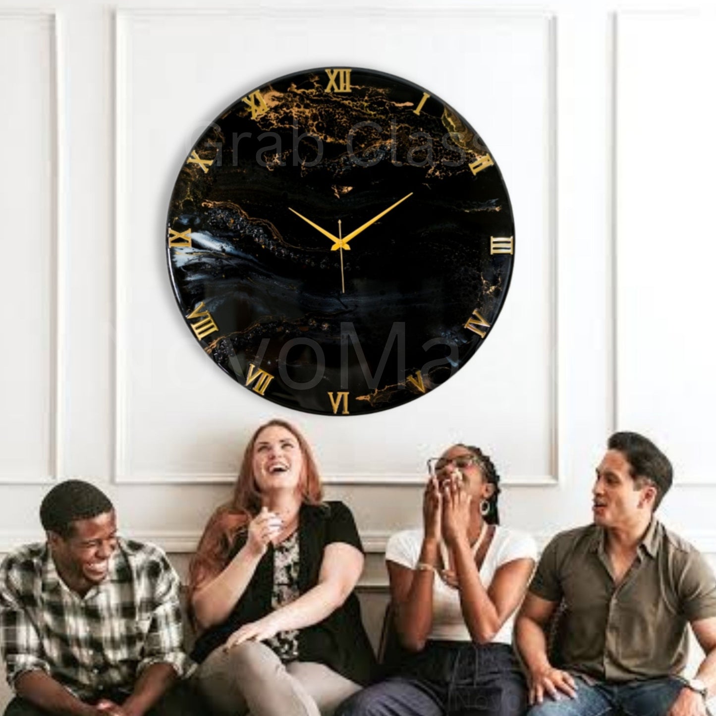 Black Desert Large Silent Clock