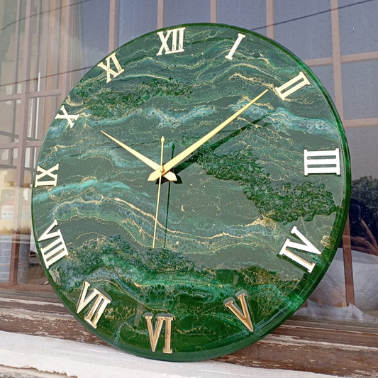 Green desert Silent Clock 12 inches
