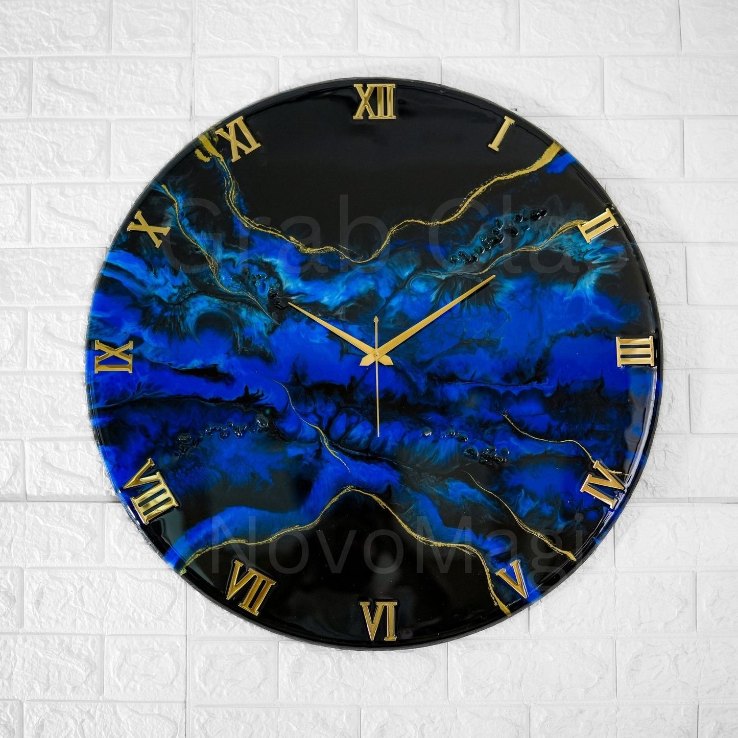 Deep Ocean Medium Size Silent Clock 17.5 Inches