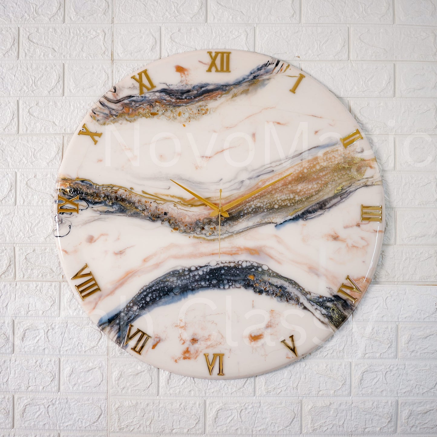 New Black & White Large Silent Clock 27 Inches