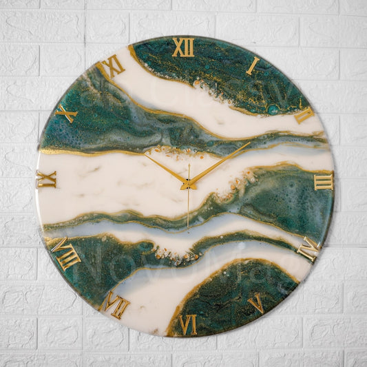 Olive Large Silent Clock