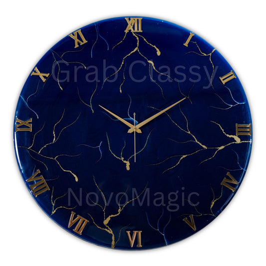 Blue Storm Silent Clock 30cm