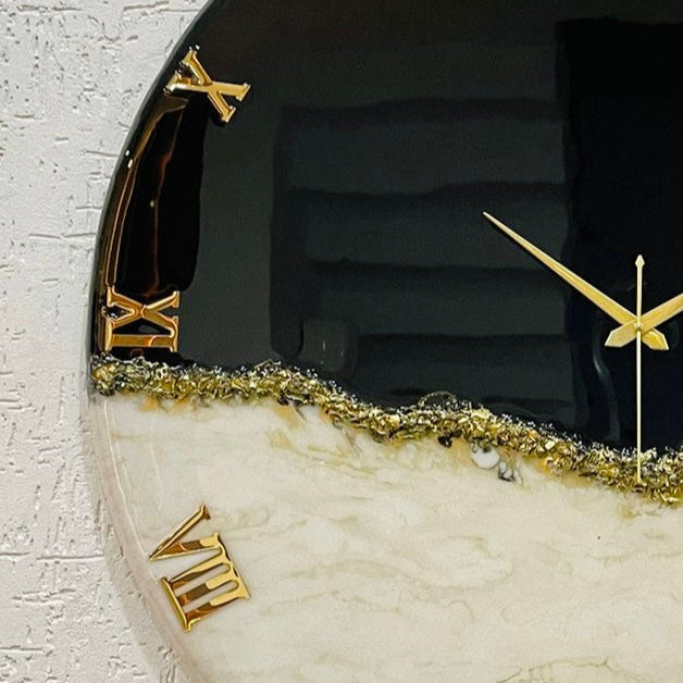 Black Peak Large Silent Clock 27 Inches