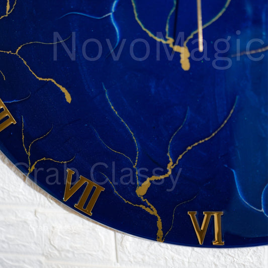 Blue Storm Silent Clock 30cm