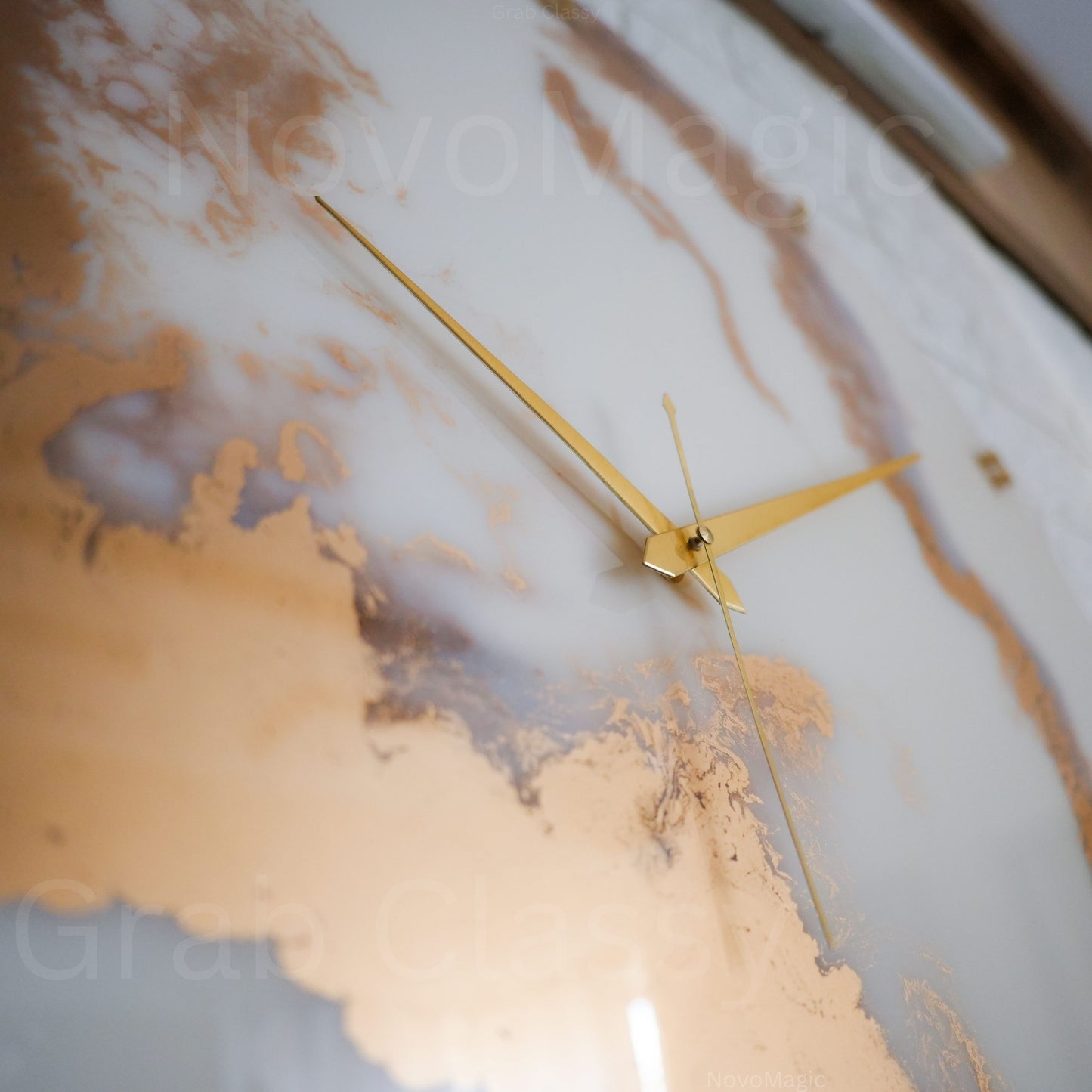 Mocha Medium Size Silent Clock 17.5 Inches