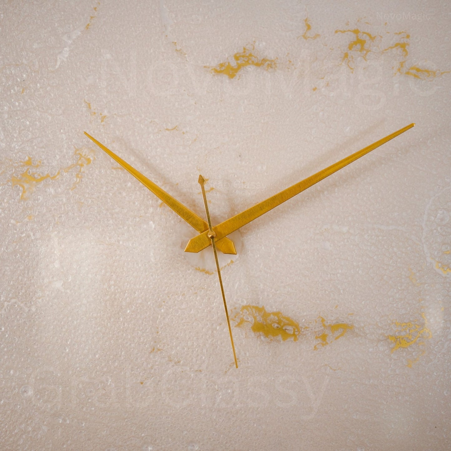 Golden Ring Medium Size Silent Clock 17.5 Inches