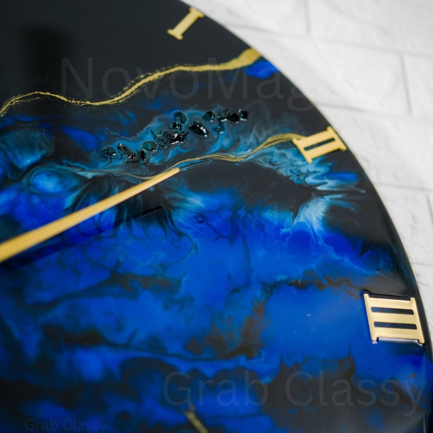 Deep Ocean Medium Size Silent Clock 17.5 Inches