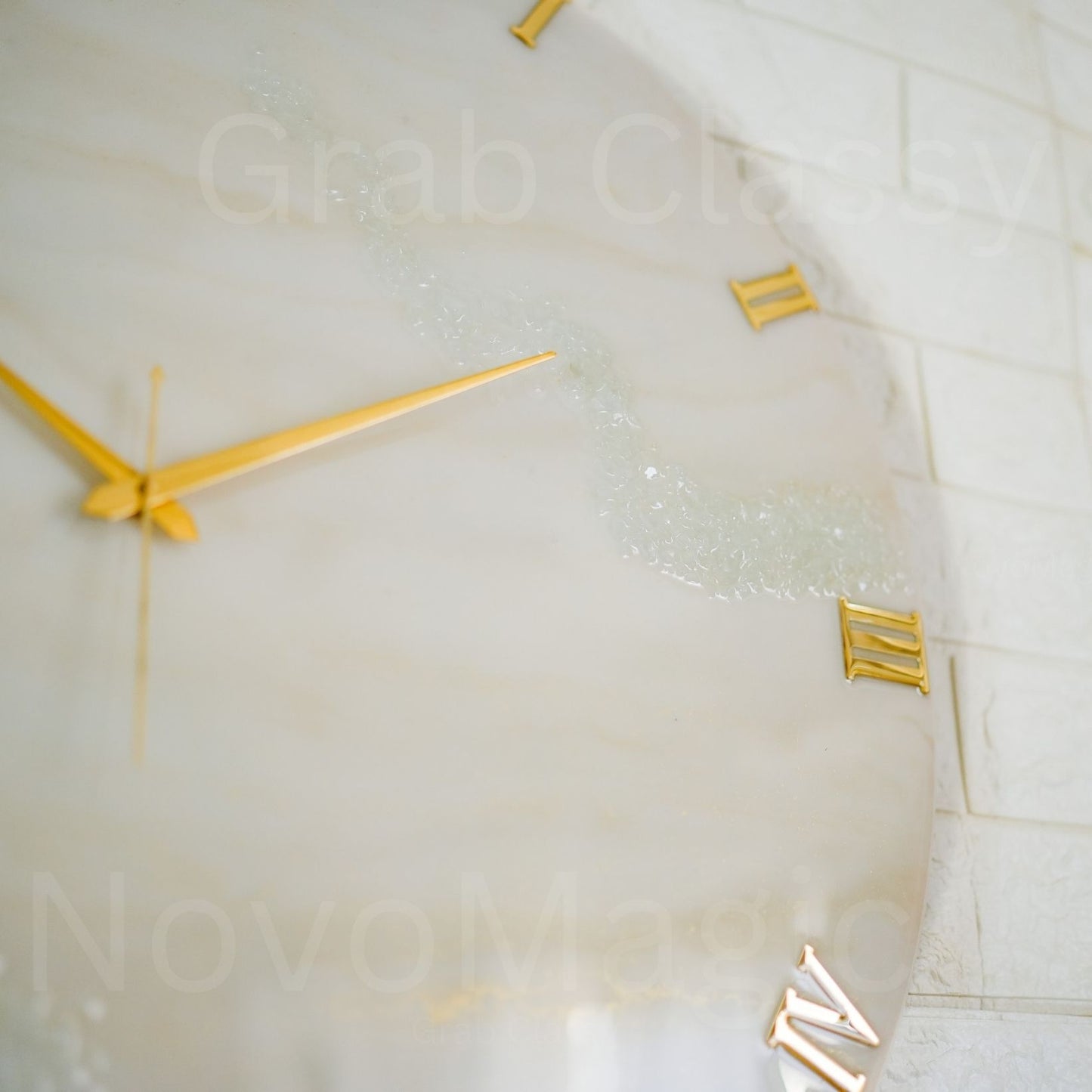 White Medium Size Silent Clock 17.5 Inches