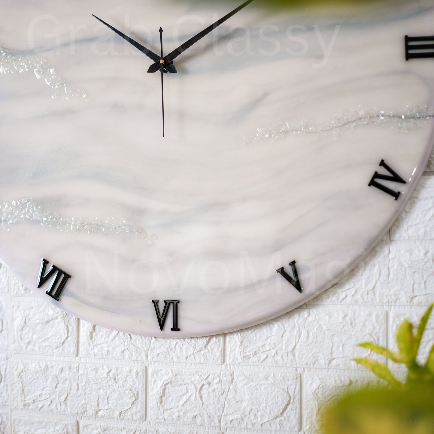 Silver Desert Large Silent Clock