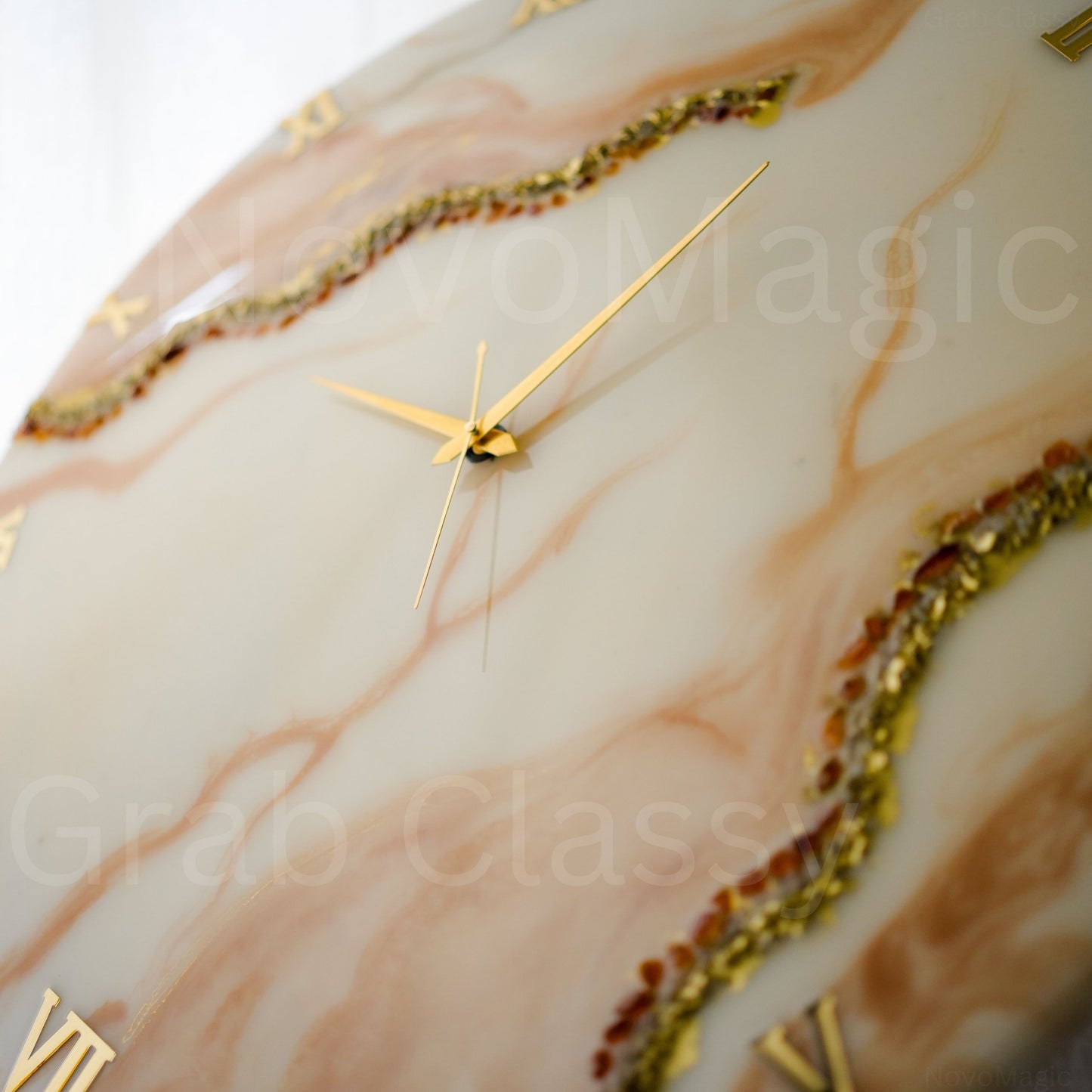 Flames Medium Size Silent Clock 17.5 Inches