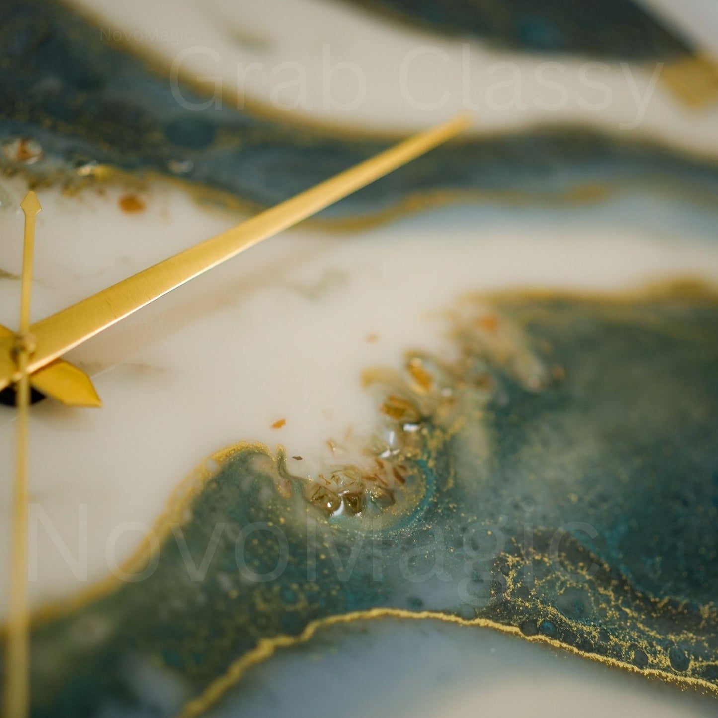 Olive Large Silent Clock