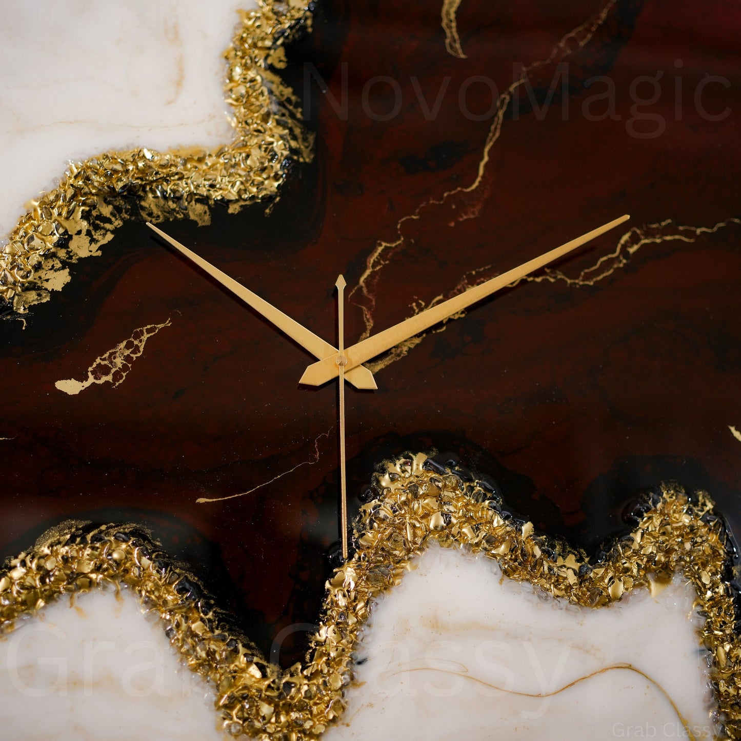 Maroon Stunner Silent Clock 30cm