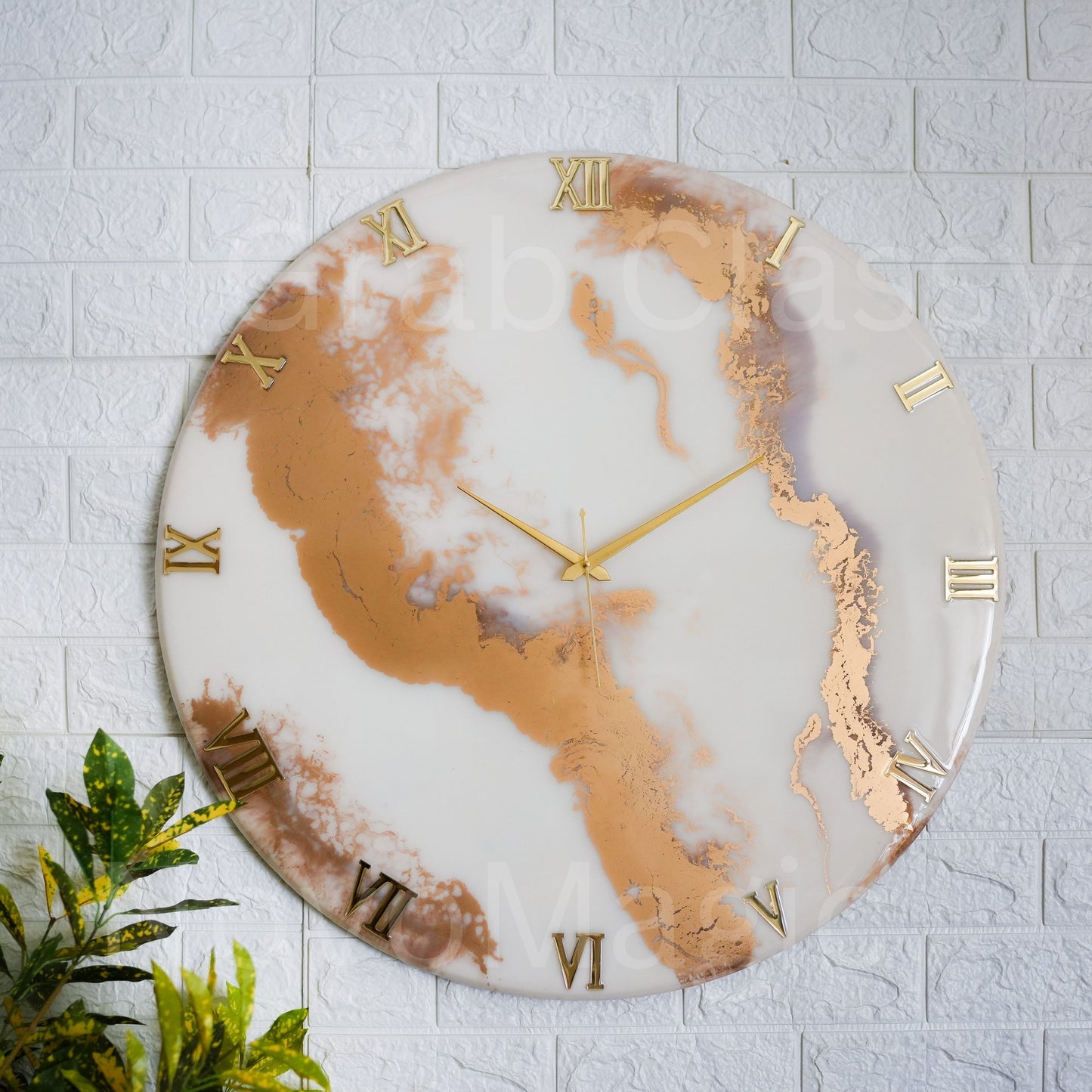 Mocha Medium Size Silent Clock 17.5 Inches