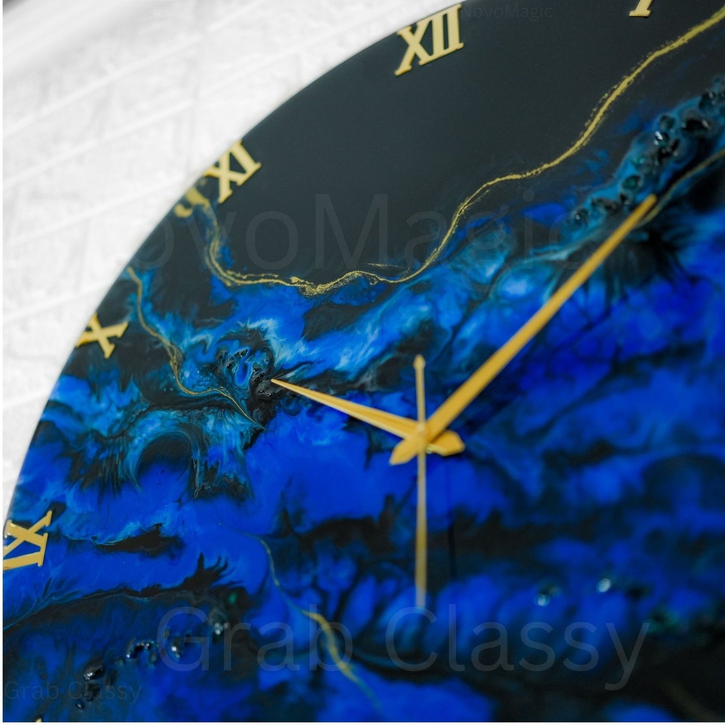 Deep Ocean Medium Size Silent Clock 17.5 Inches