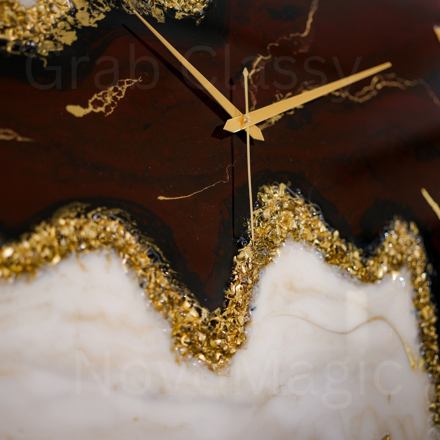 Maroon Stunner Silent Clock 30cm