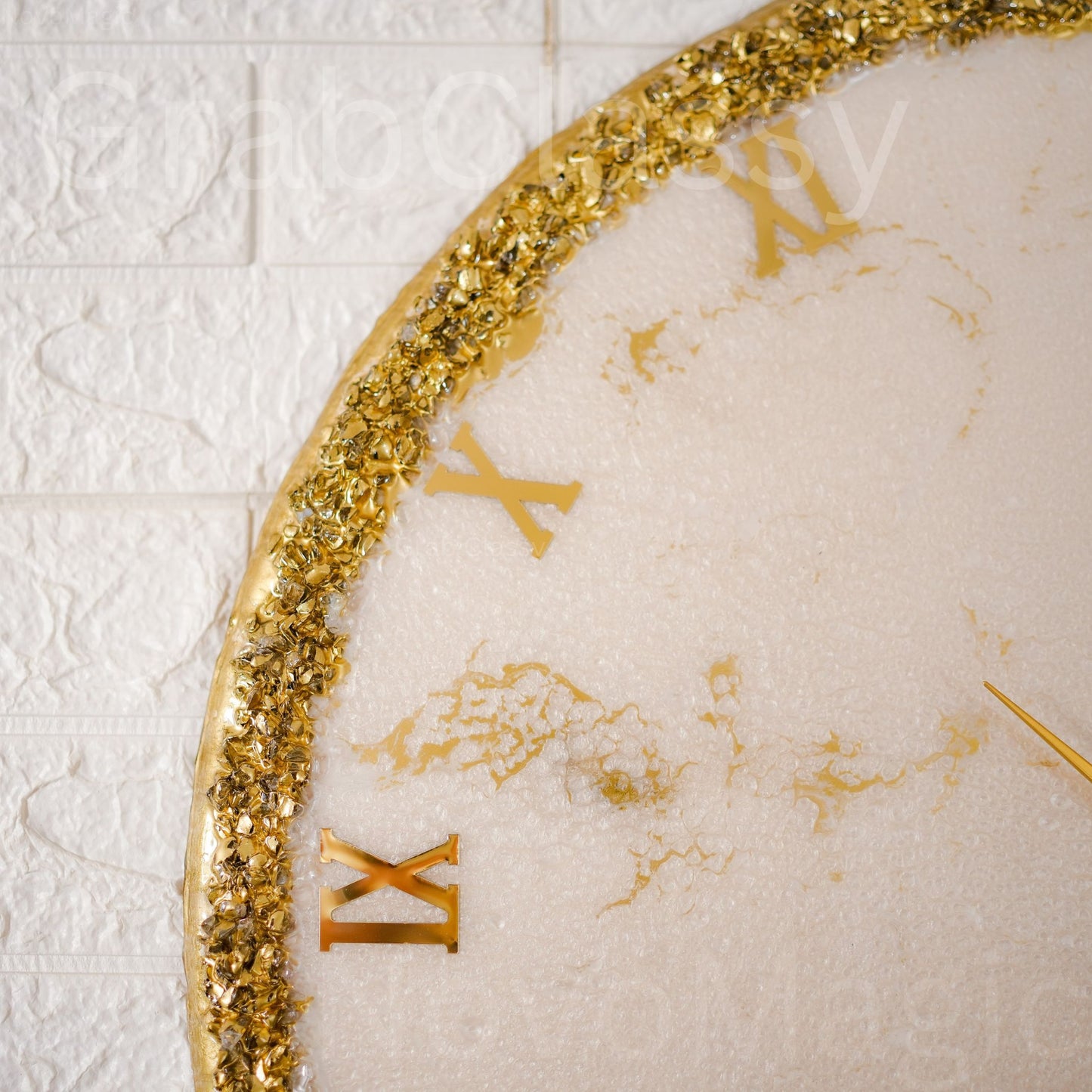 Golden Ring Medium Size Silent Clock 17.5 Inches