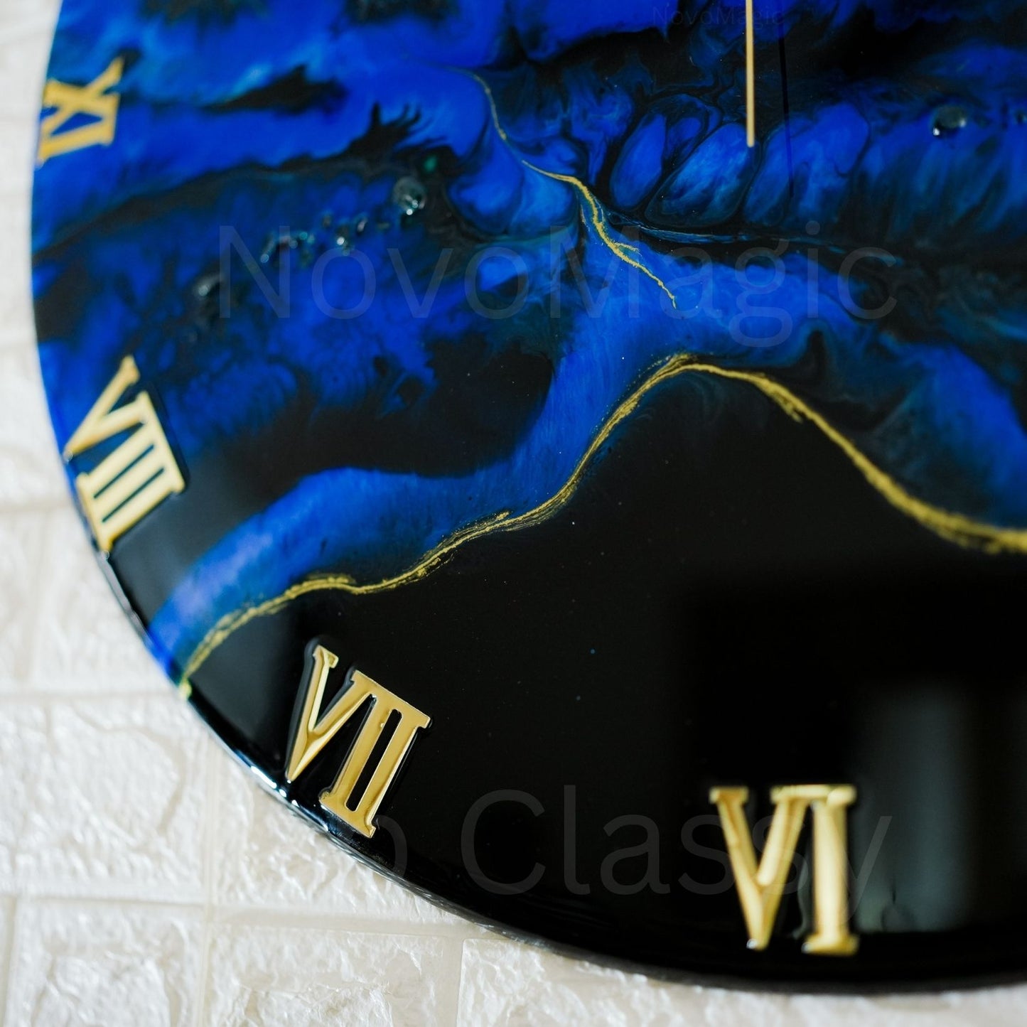 Deep Ocean Medium Size Silent Clock 17.5 Inches