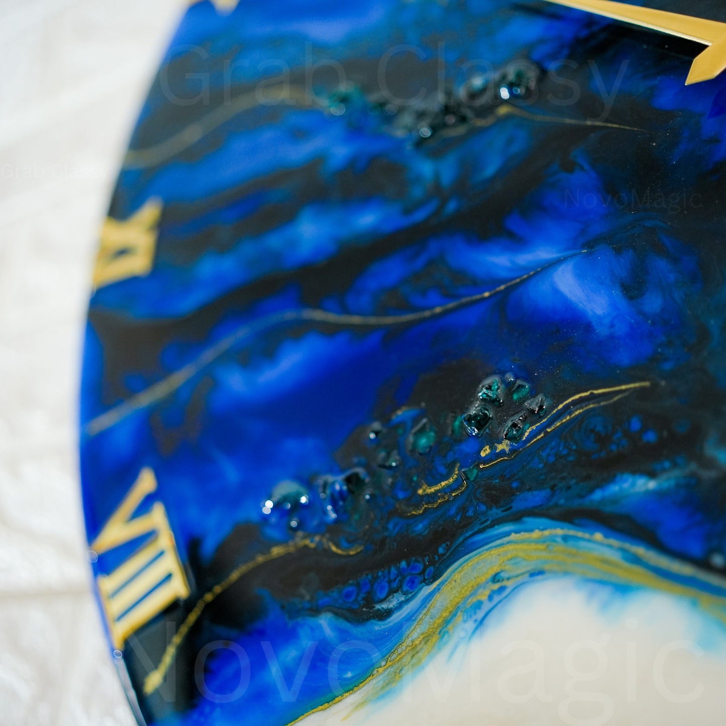 Blue Pond Large Silent Clock