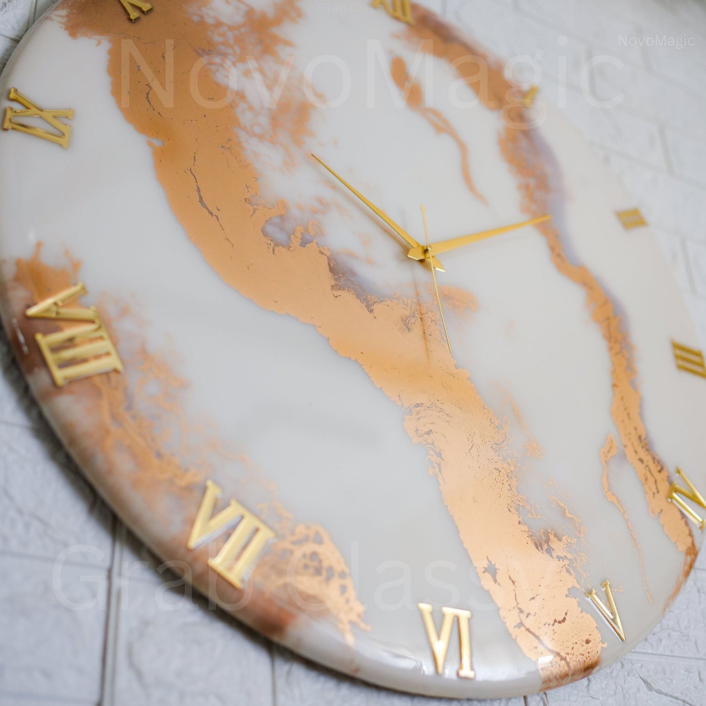 Mocha Medium Size Silent Clock 17.5 Inches