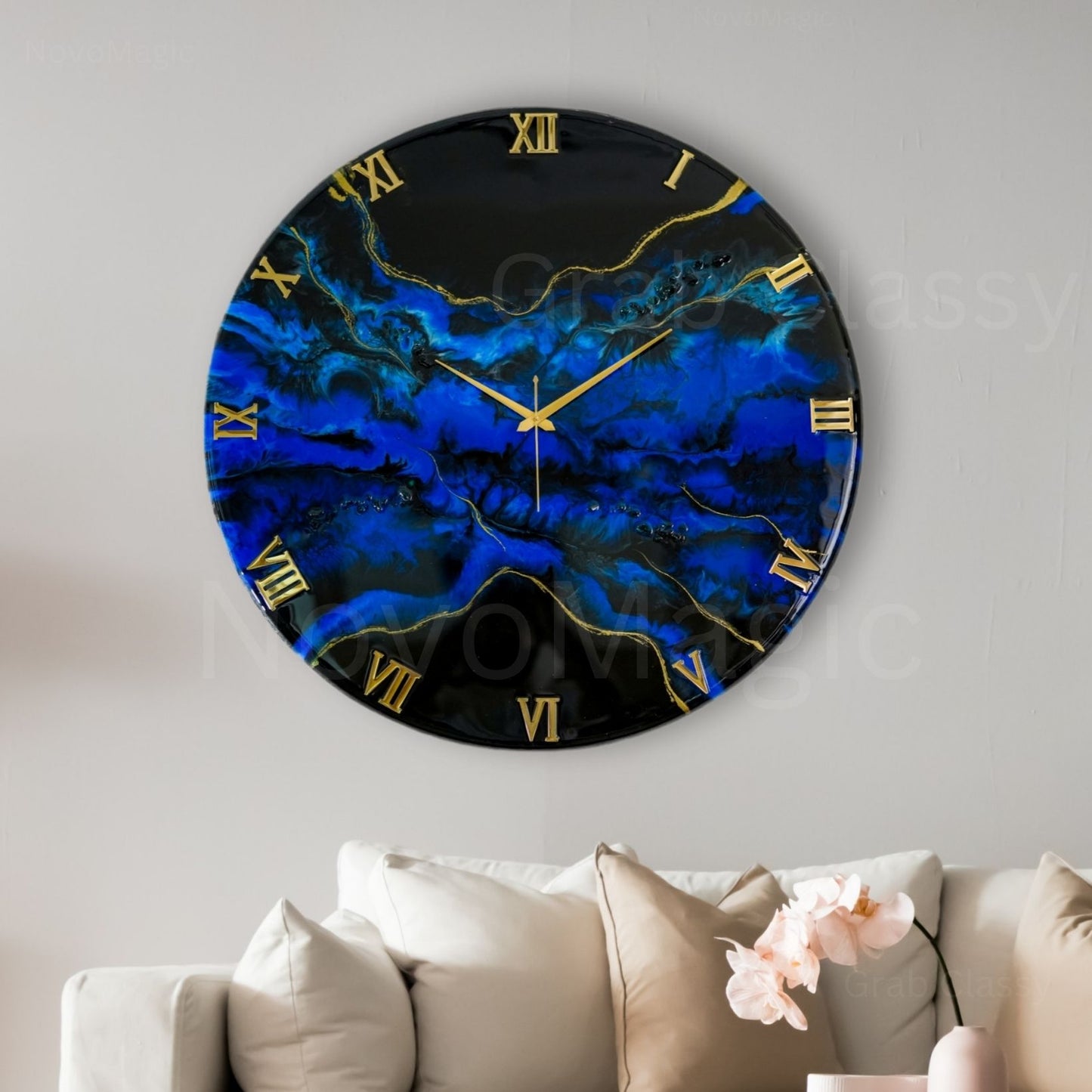Deep Ocean Large Silent Clock