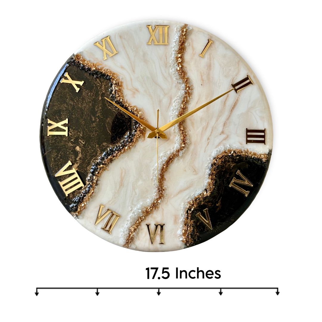 Rose-Gold Geode Silent Clock