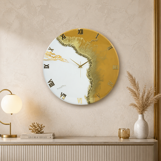 Fire Medium Size Silent Clock 17.5 Inches