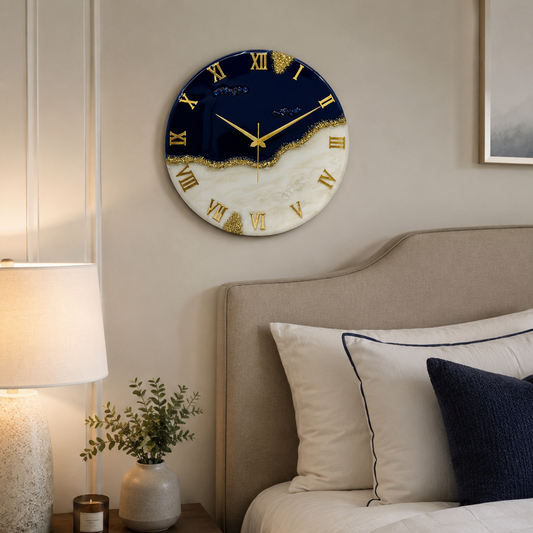 The Blue Peak Resin Clock 17.5 inches