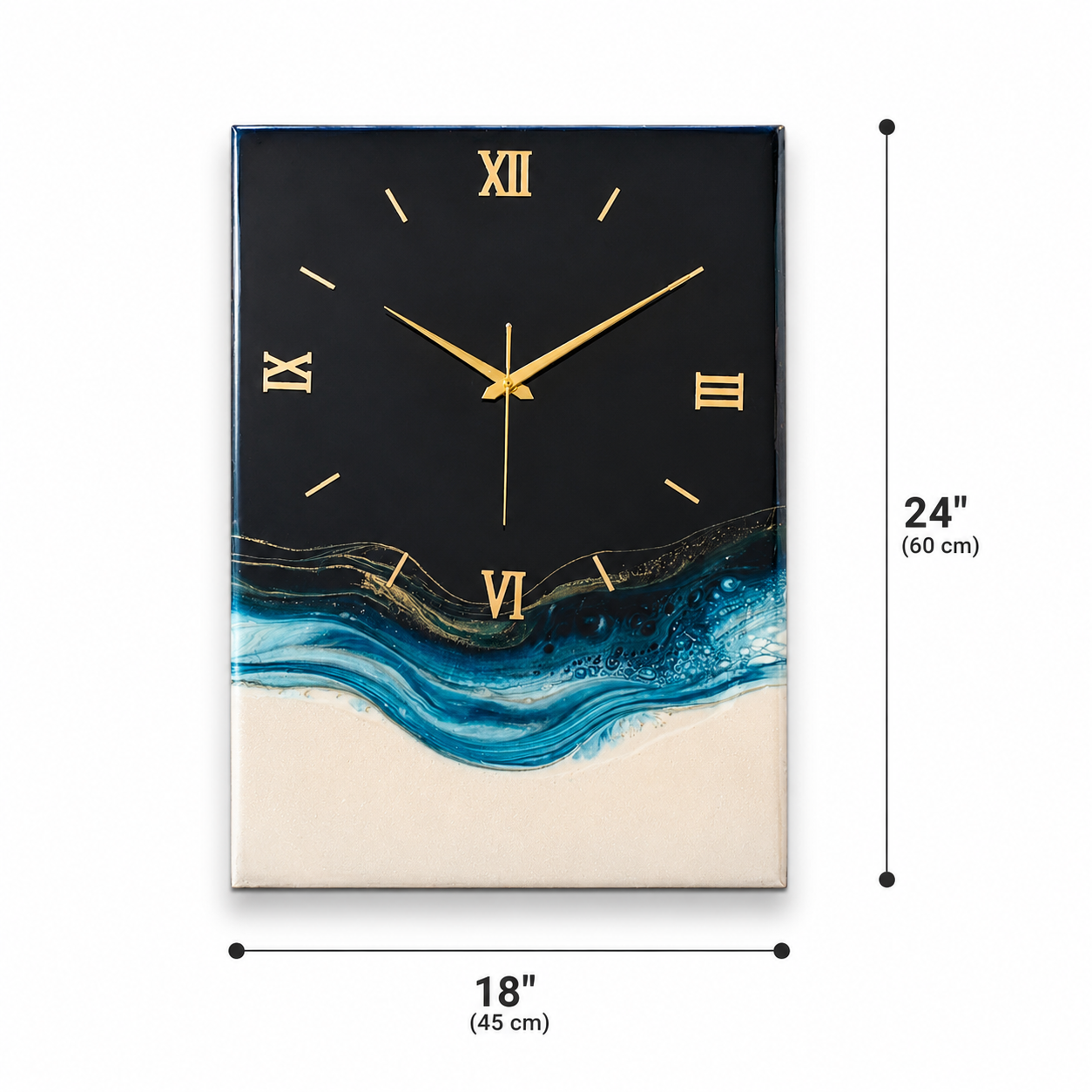Royal Blue silent clock 24X18 inches