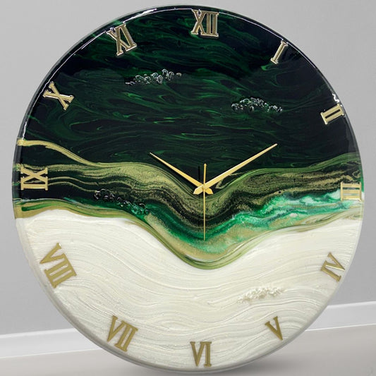 Green Royal Silent Clock 17.5 inches