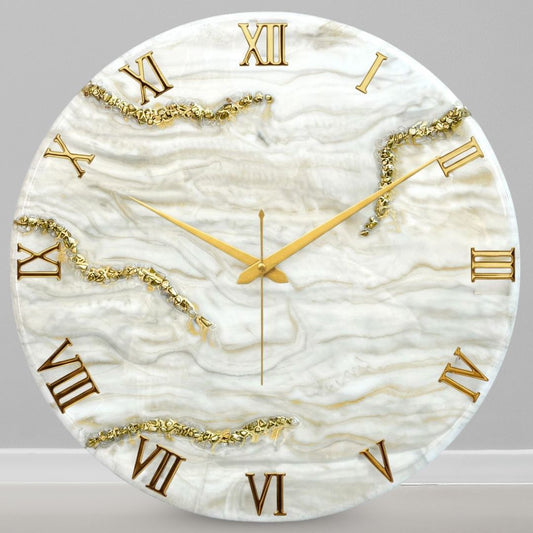 Creamy Desert Clock 17.5 Inches
