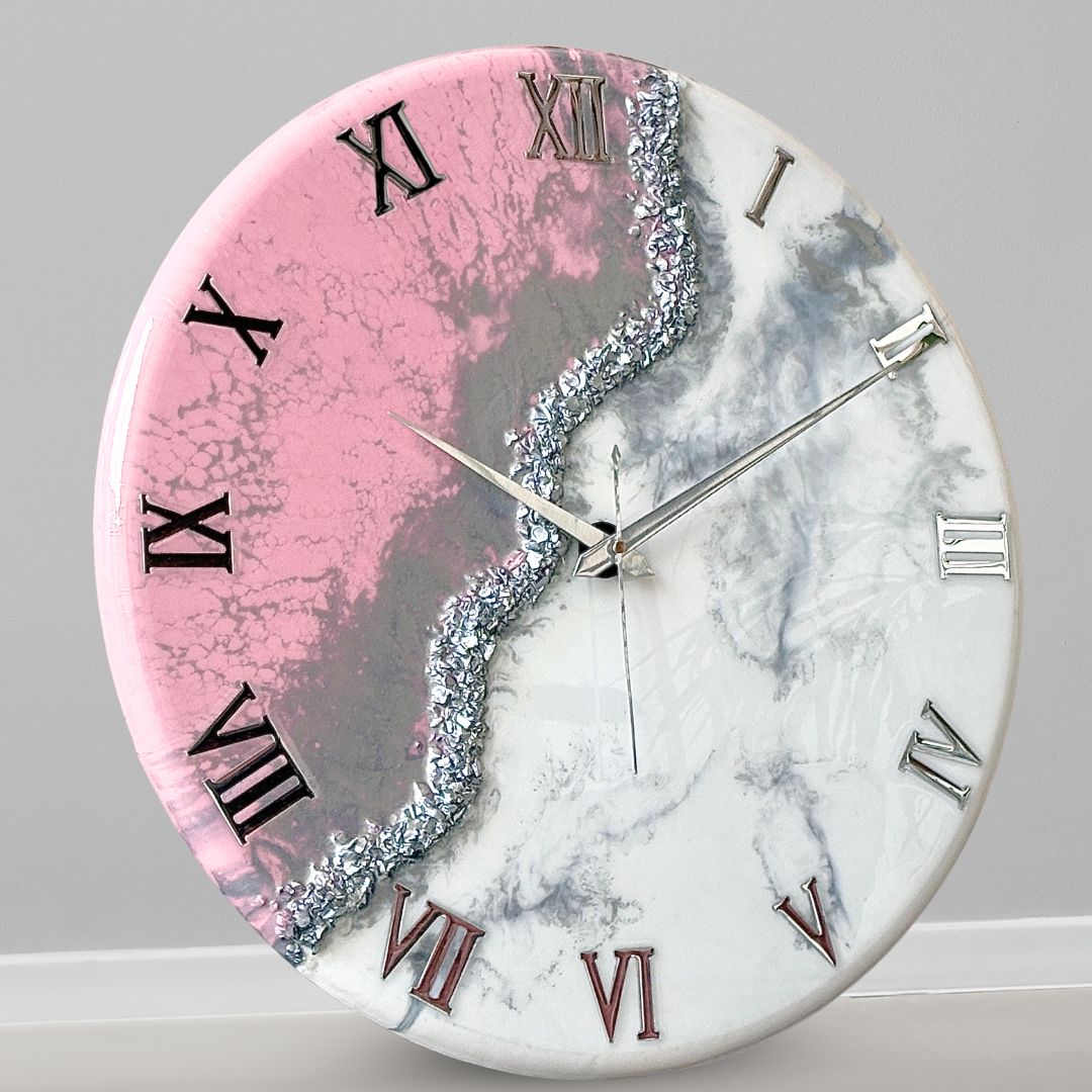 Silver Stream Silent Clock