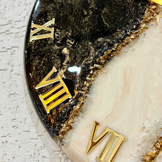 Rose-Gold Geode Silent Clock