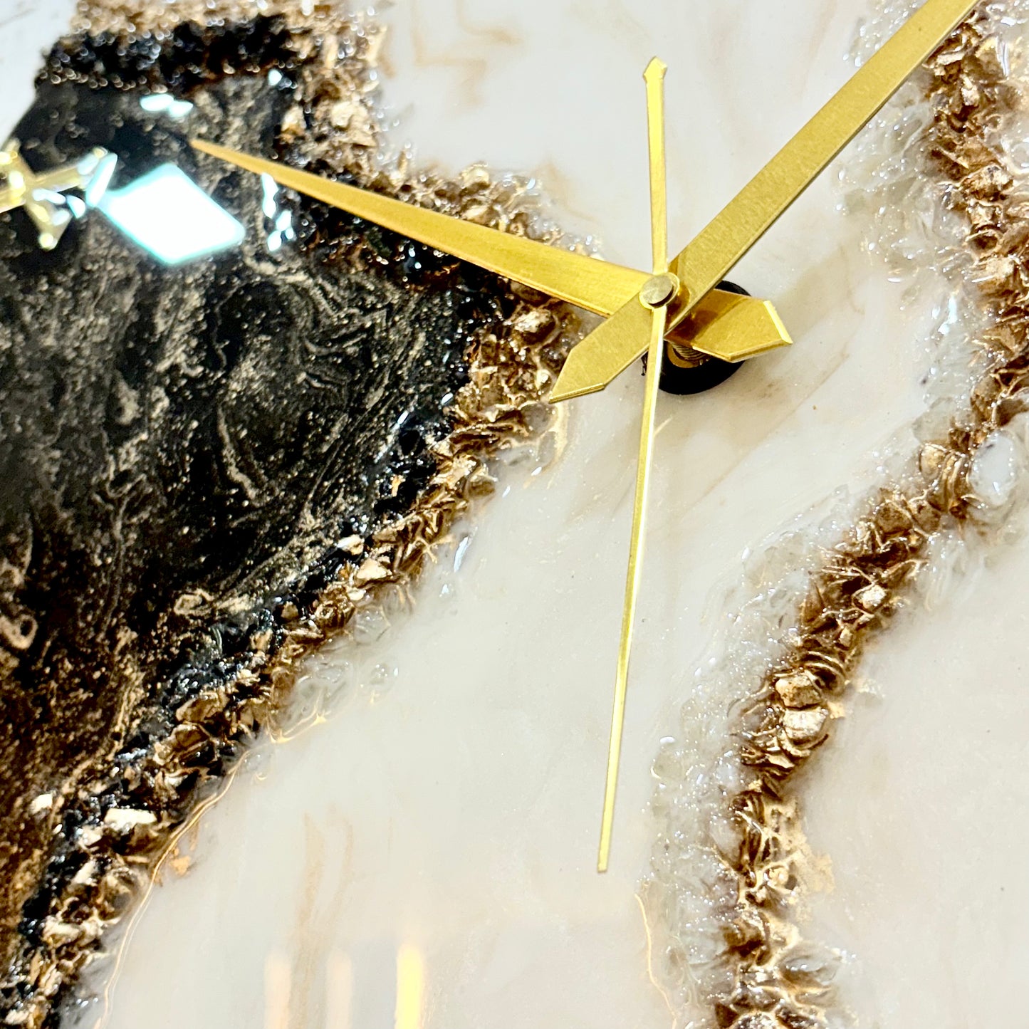 Rose-Gold Geode Silent Clock
