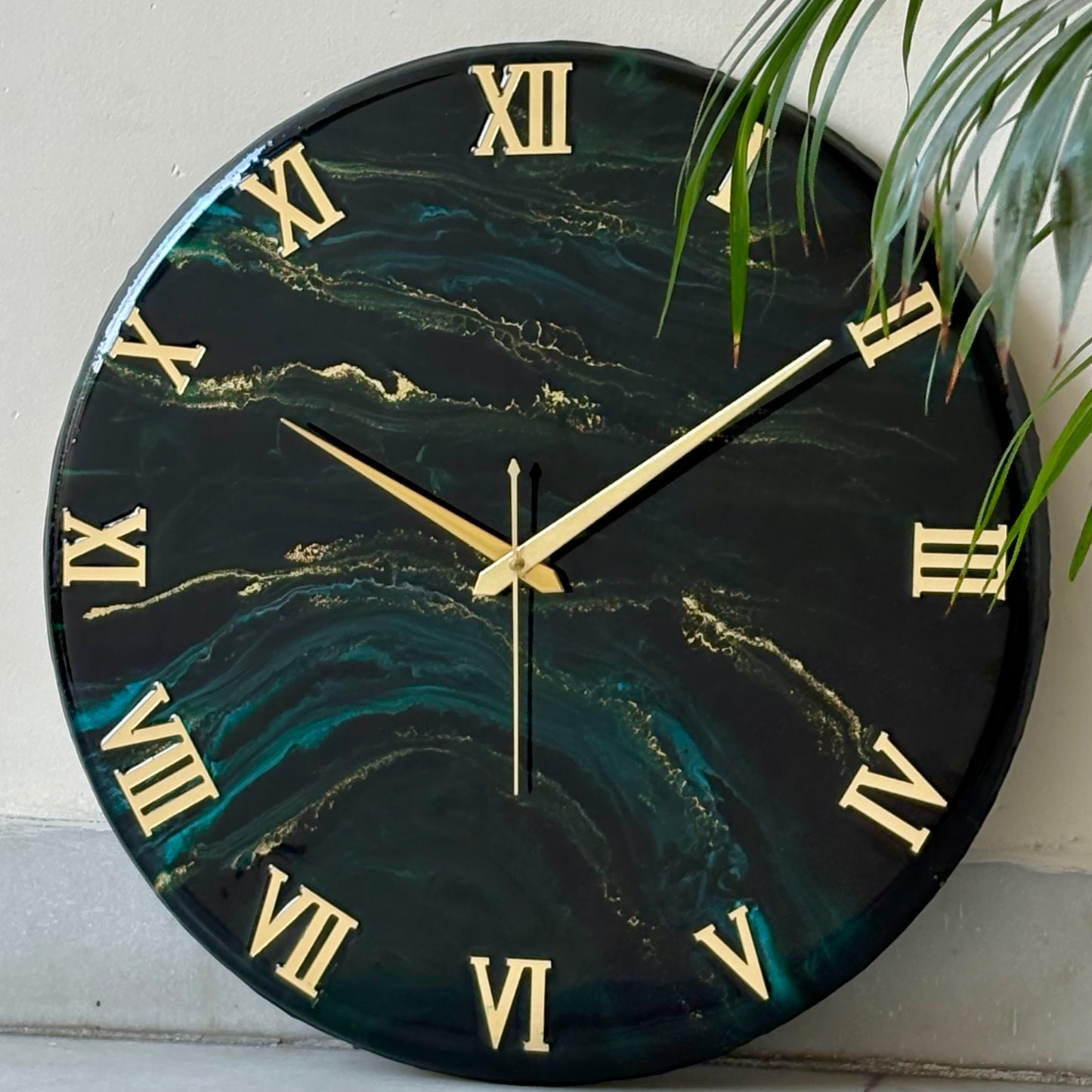 Green Forest Silent Clock