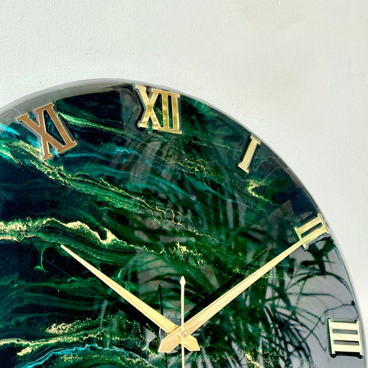 Green Forest  Silent Clock