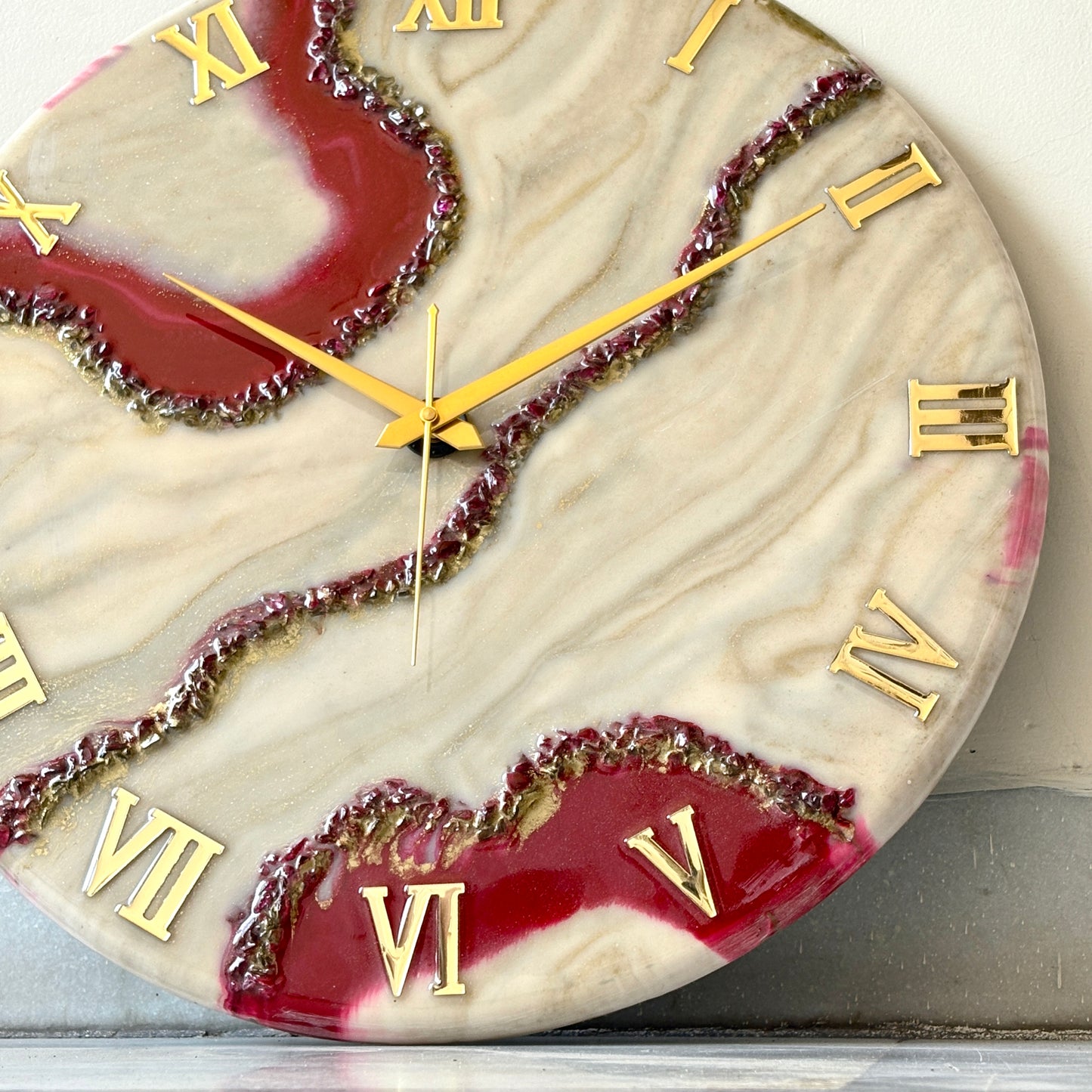 *Cherry Silent Clock 17.5 inches