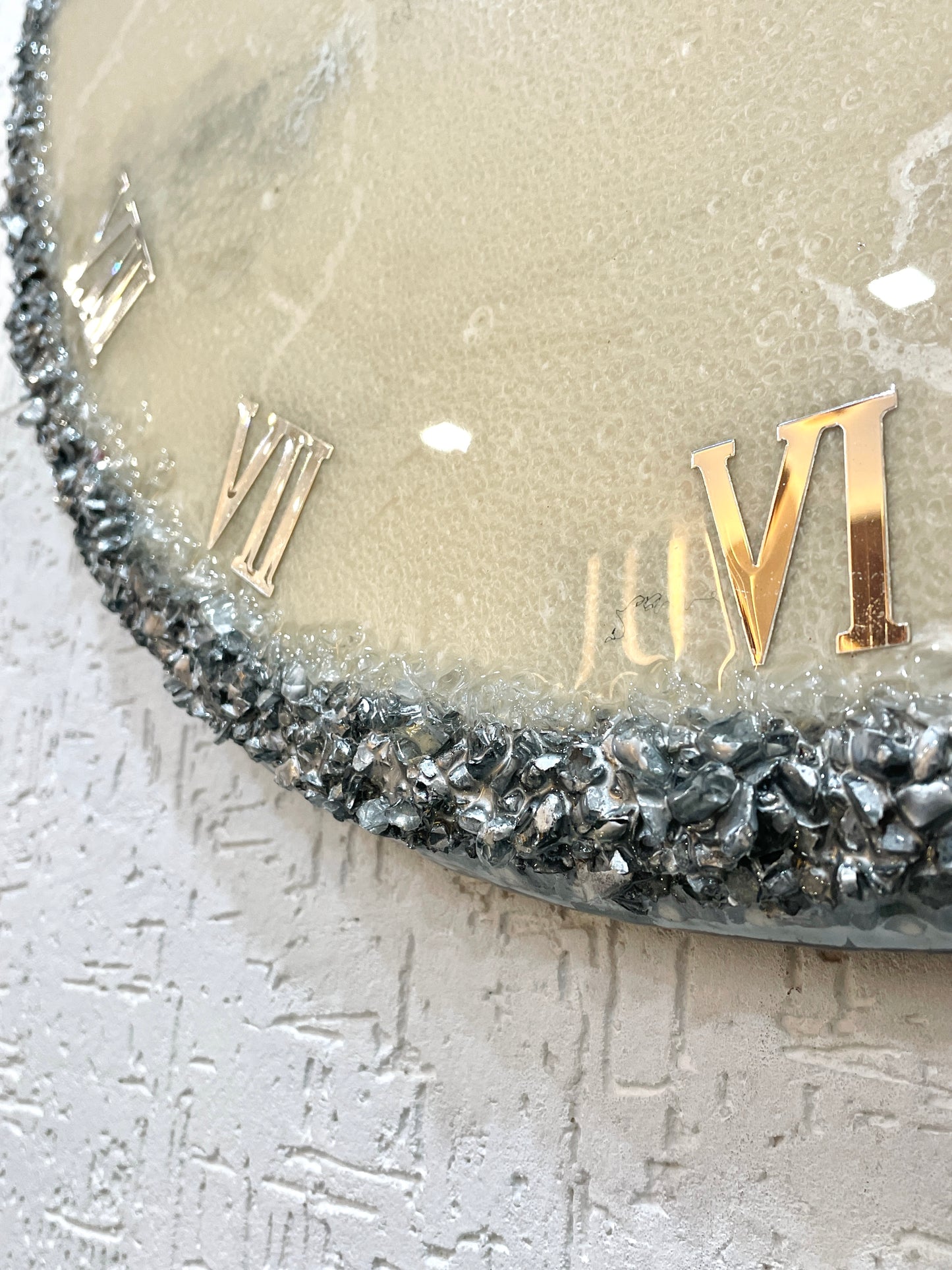 Silver Ring Clock Large 27 Inches