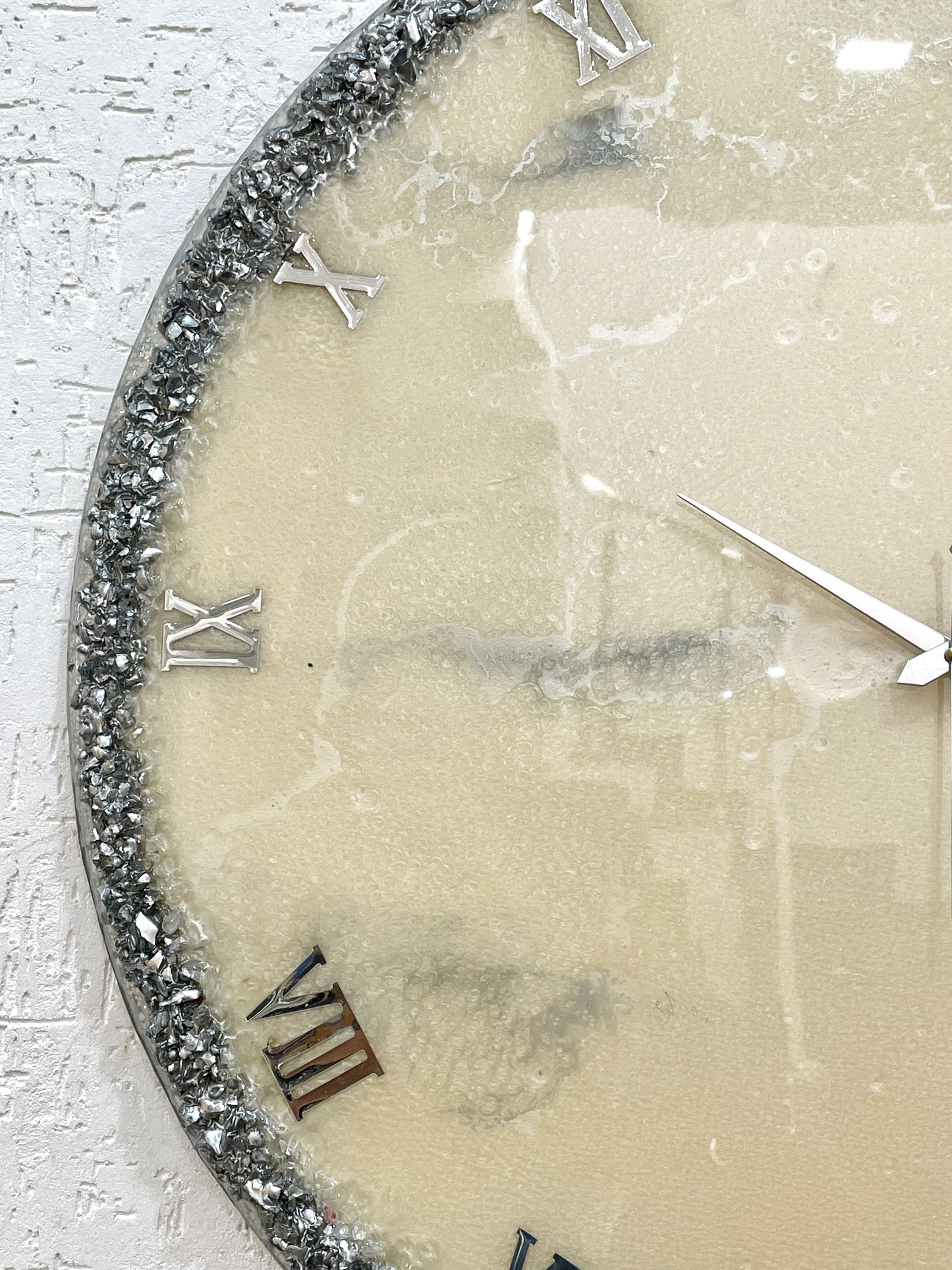 Silver Ring Clock Large 27 Inches