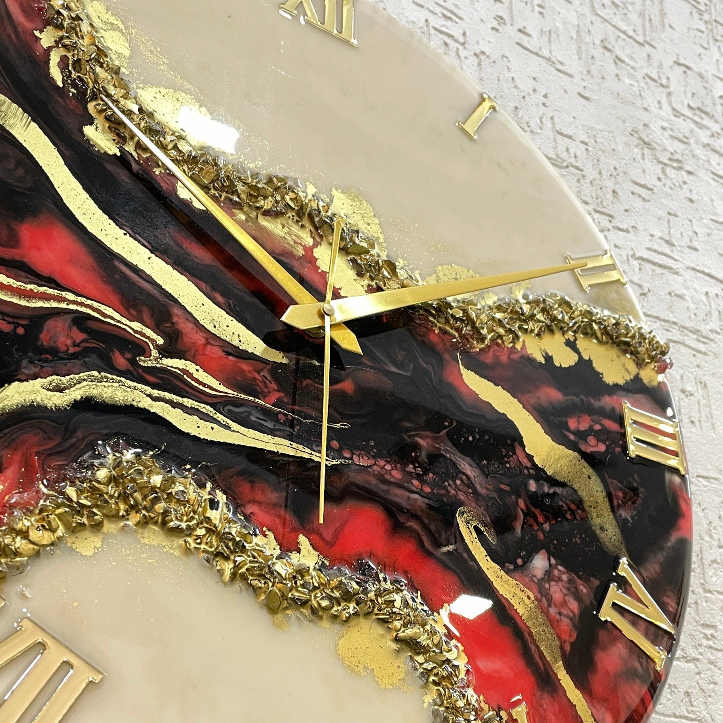Volcano Slag Medium Size Silent Clock 17.5 Inches