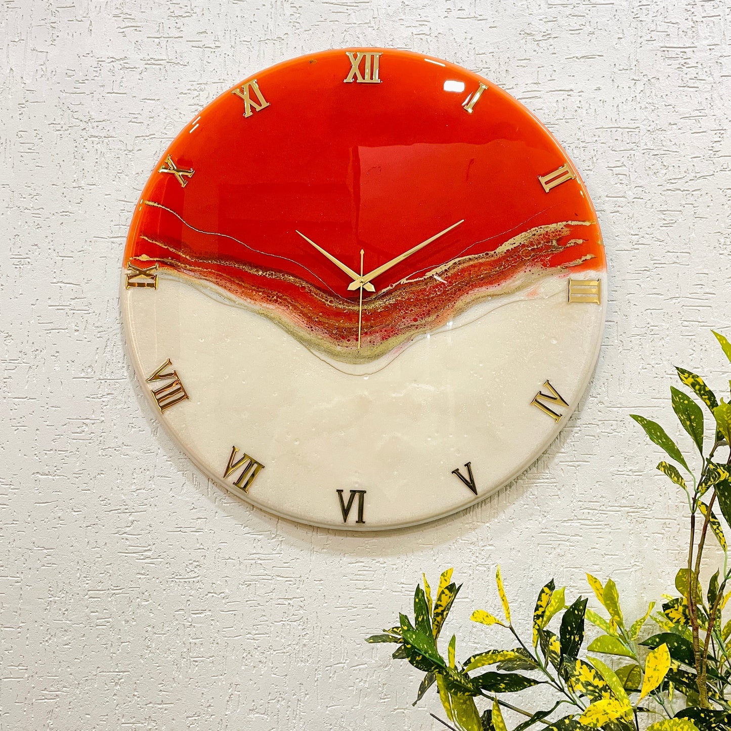Red Stunner Large Silent Clock 27 Inches