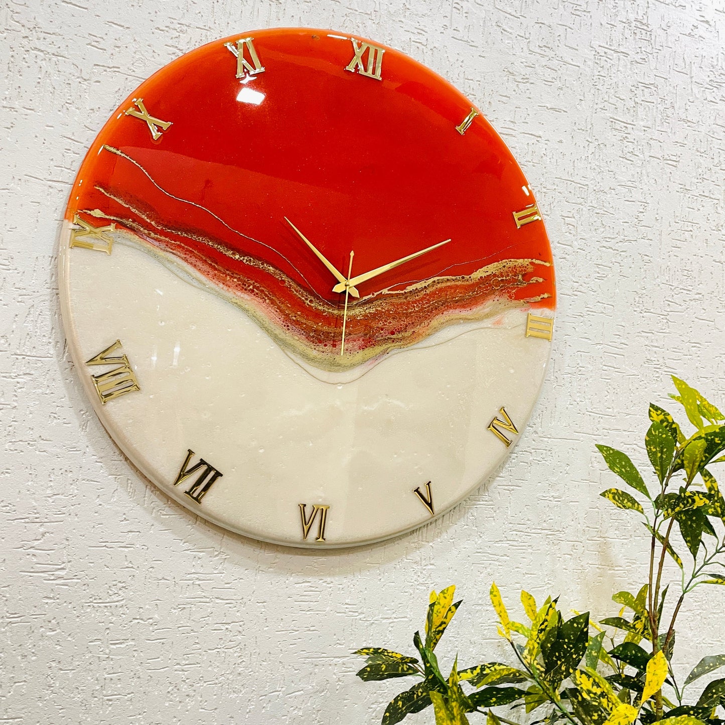 Red Stunner Large Silent Clock 27 Inches