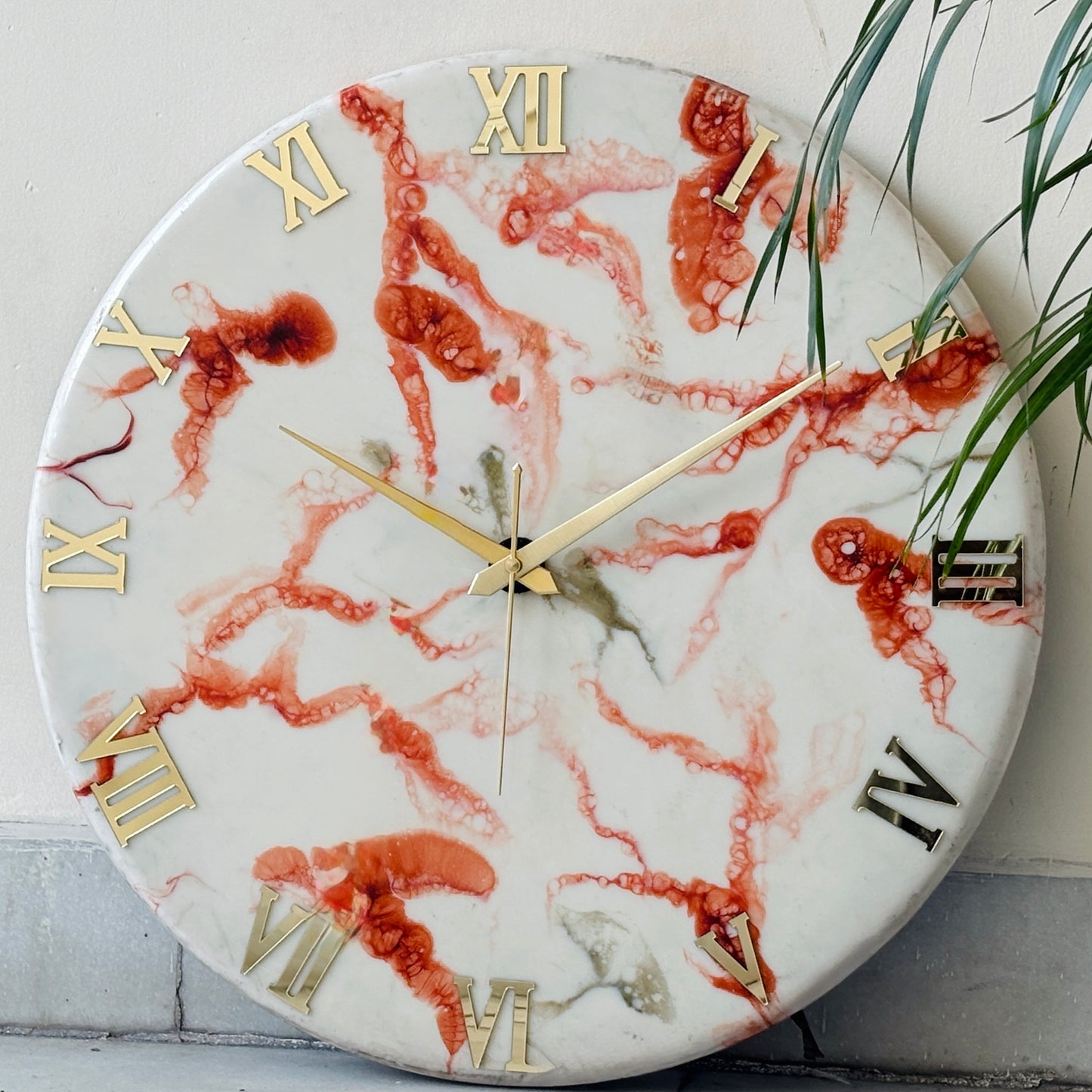 * Orange stripe Silent Clock 17.5 inches(CS)