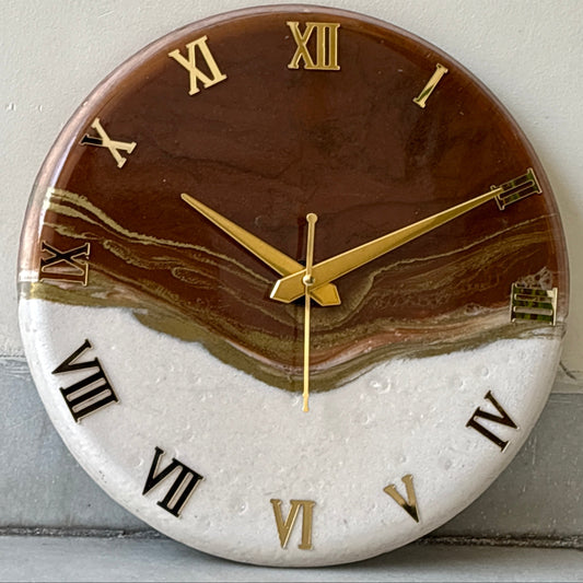 *Choco White Silent Clock 30cm