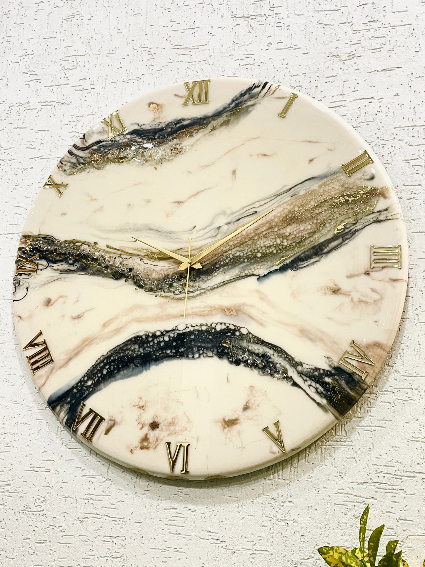 *Silver Large Silent Clock 27 Inches