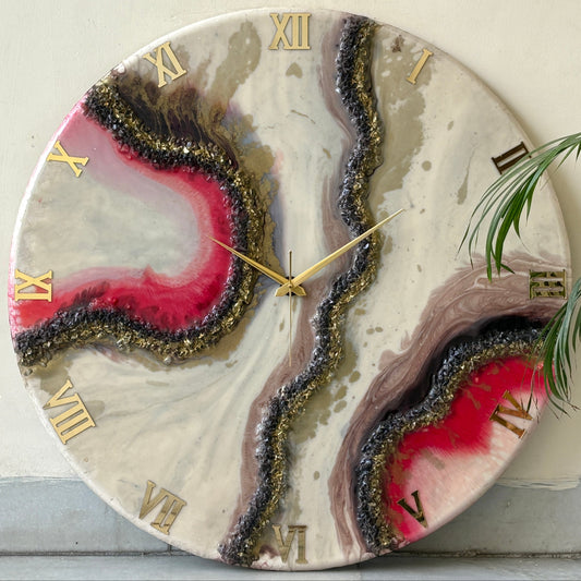 *Cherry Geode Clock Large 27 Inches(CS)