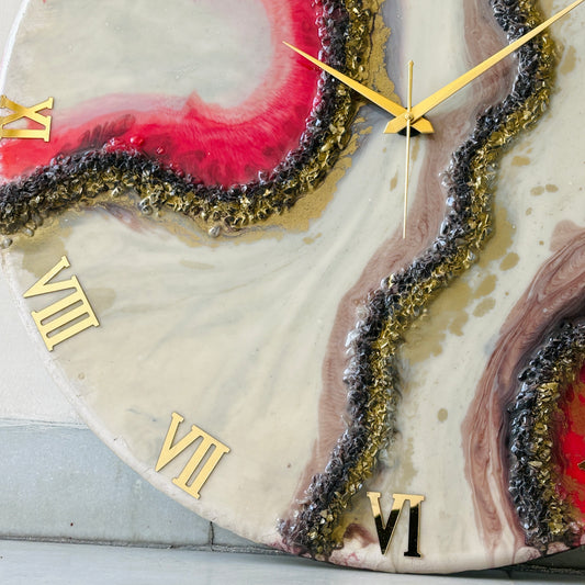 *Cherry Geode Clock Large 27 Inches(CS)
