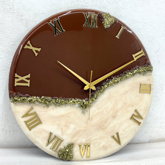 Dark Choco Peak clock 17.5 inches (CS)