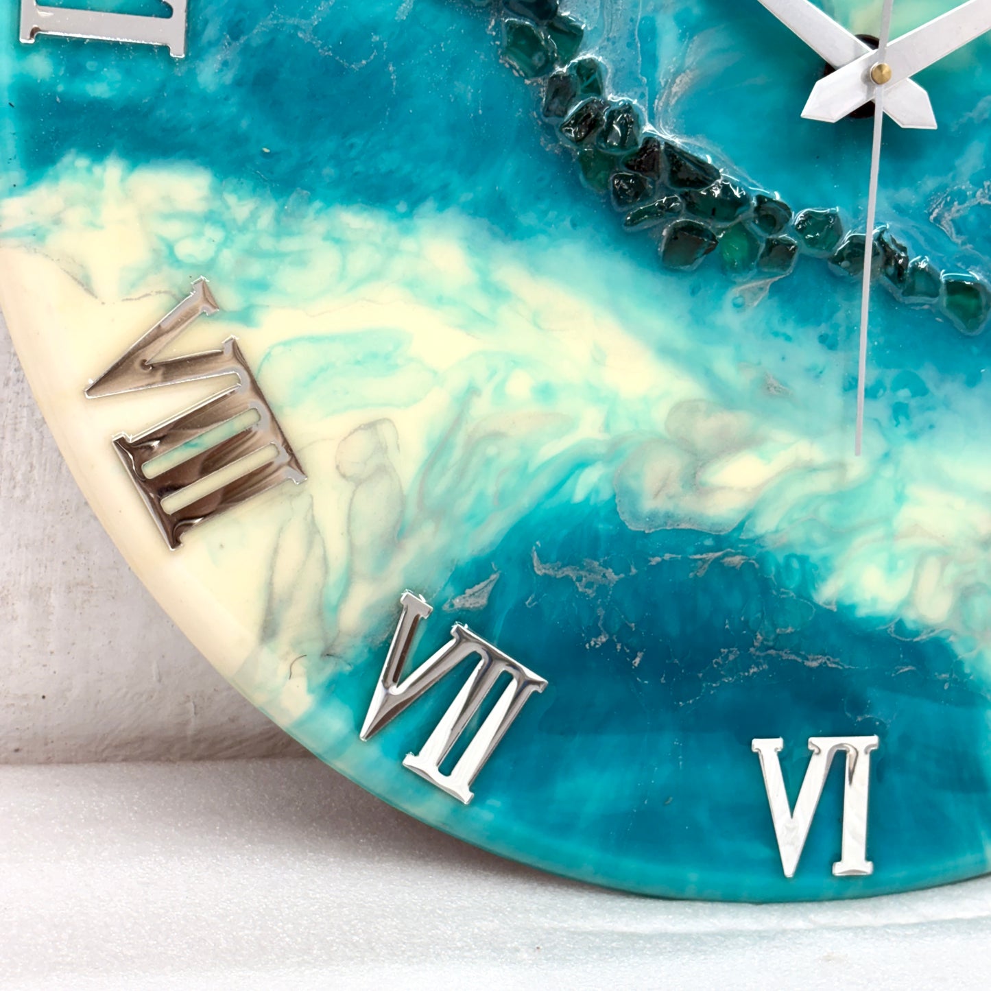 *Blue Stones Silent Clock 17.5 inches(CS)