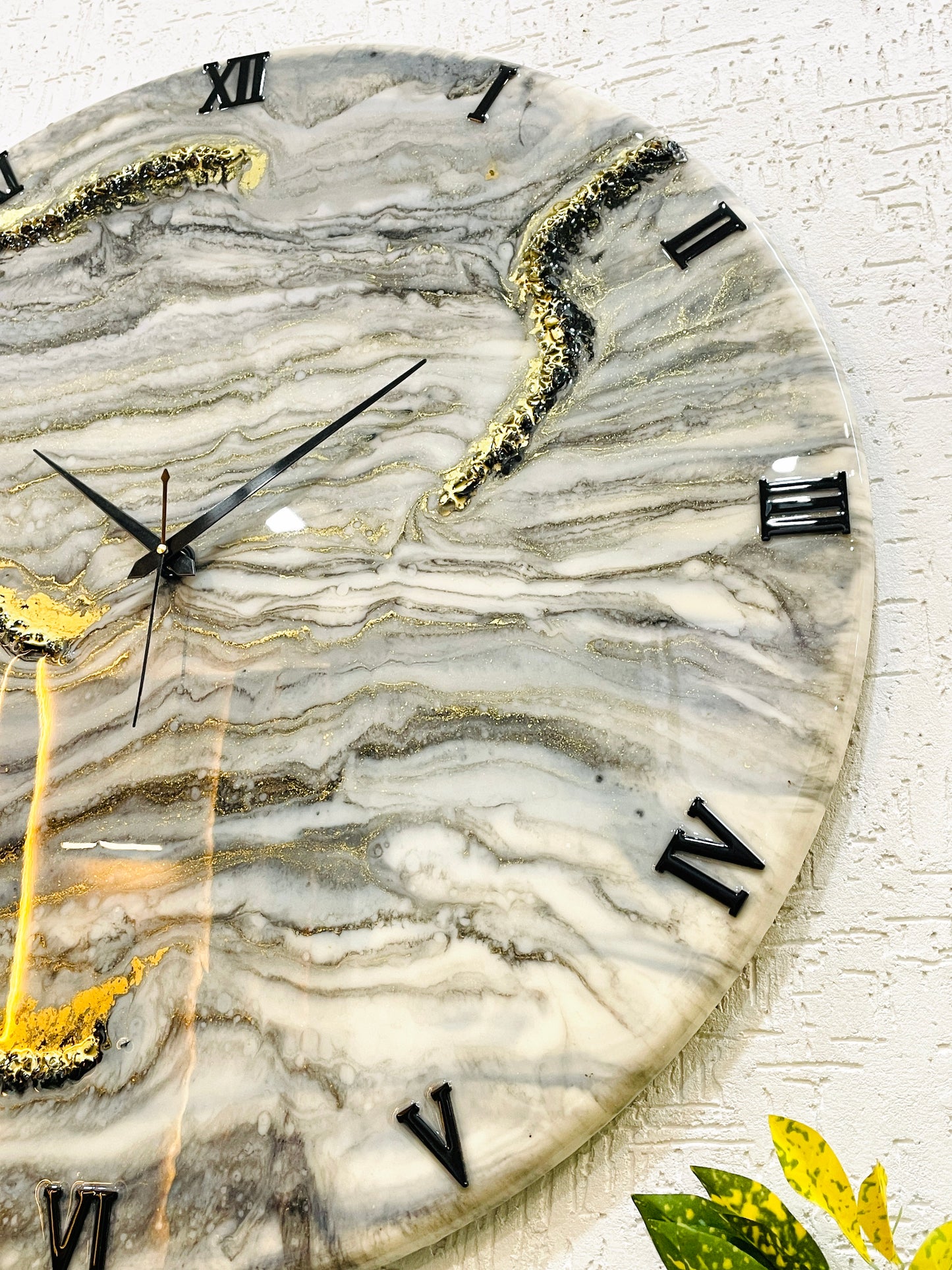 New Black White Large Silent Clock 27 Inches